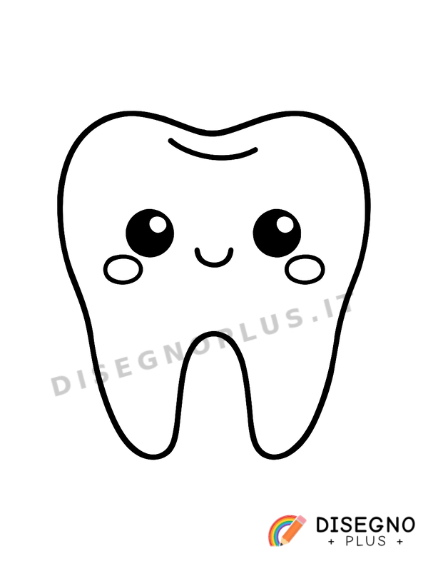 Disegno Denti bianchi da colorare