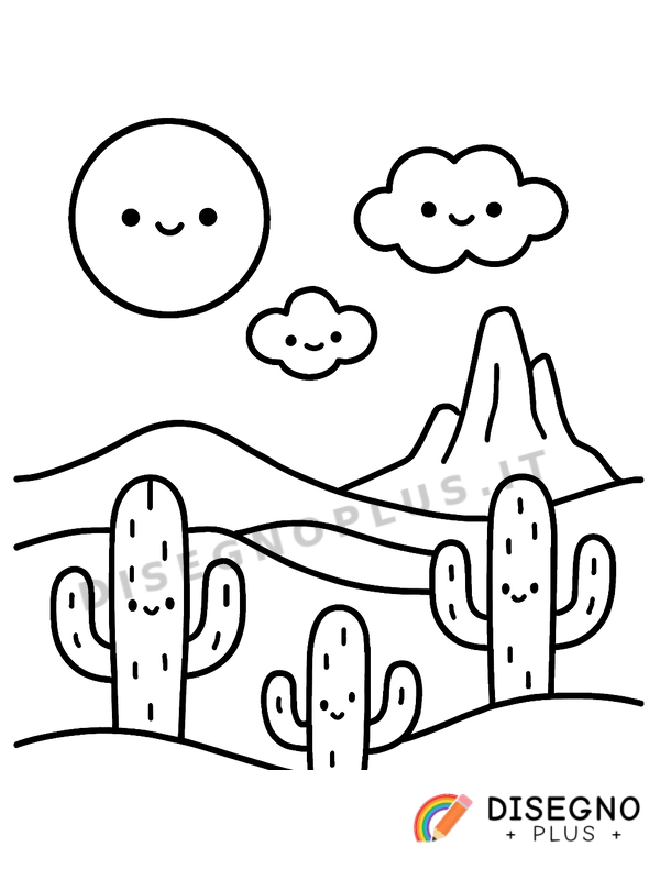 Disegno Deserto da colorare
