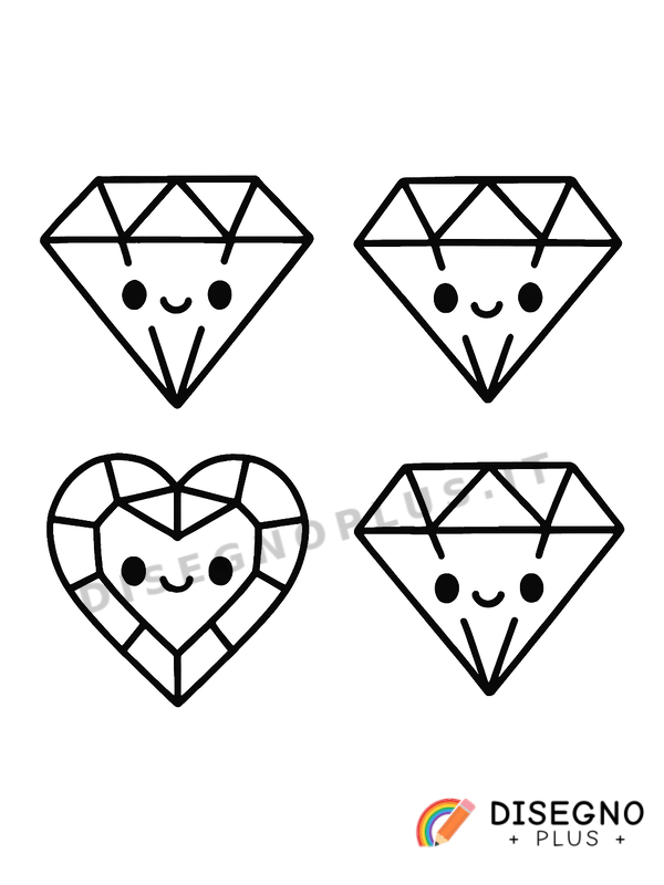 Disegno Diamanti preziosi da colorare