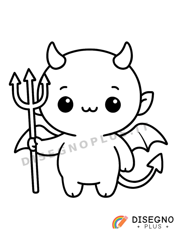 Disegno Diavoletti rossi da colorare