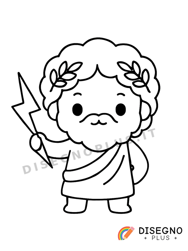 Disegno Dio greco con fulmine   da stampare e colorare