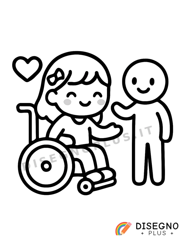 Disegno Disabilità da colorare