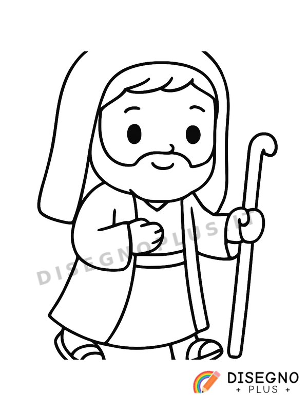 Discepolo di Emmaus con Gesù Disegno Discepolo di Emmaus con Gesù da stampare e colorare