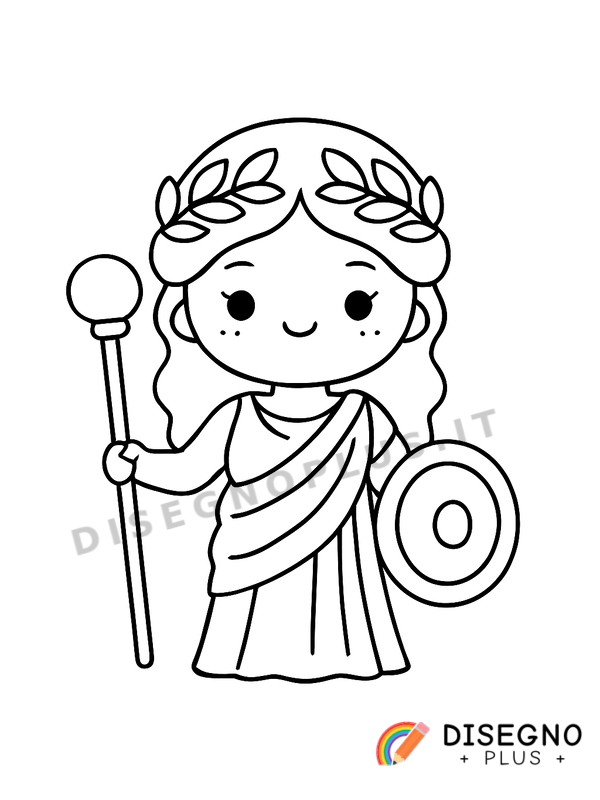 Disegno Divinità romana da colorare