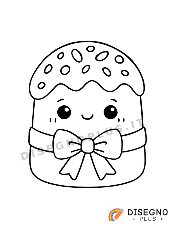 Disegno Dolce pasquale da colorare
