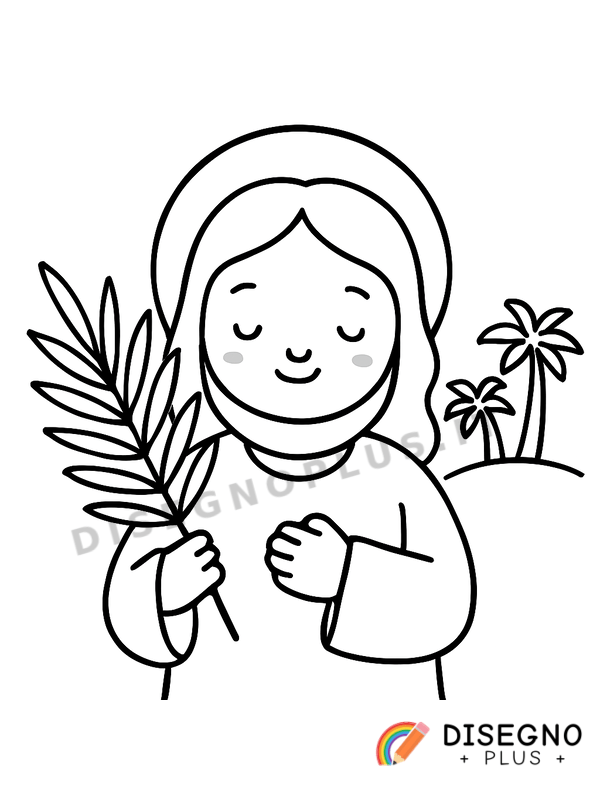 Disegno Domenica delle Palme da colorare