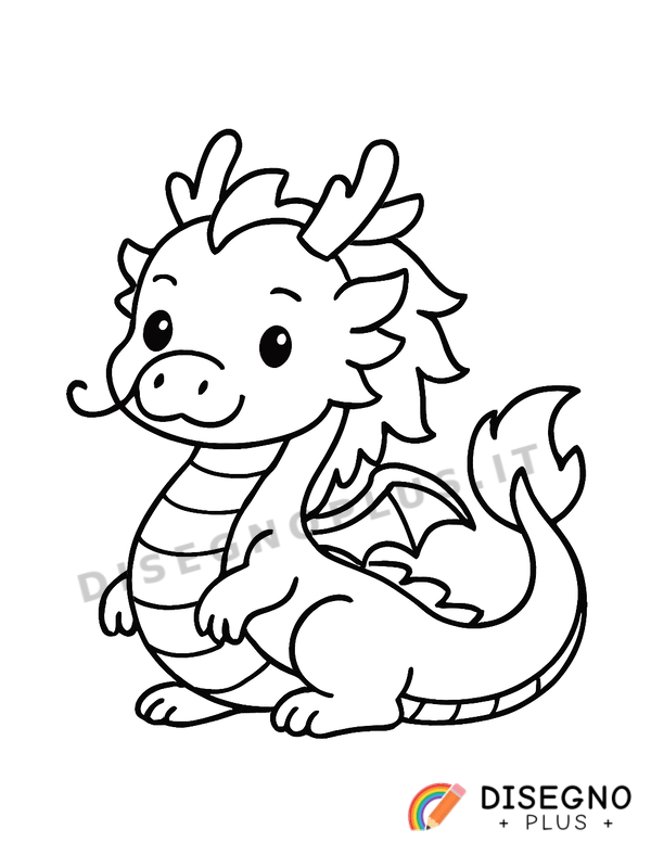 Disegno Drago cinese da colorare