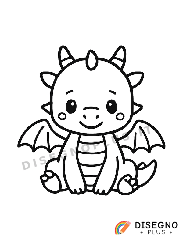 Disegno Drago da colorare