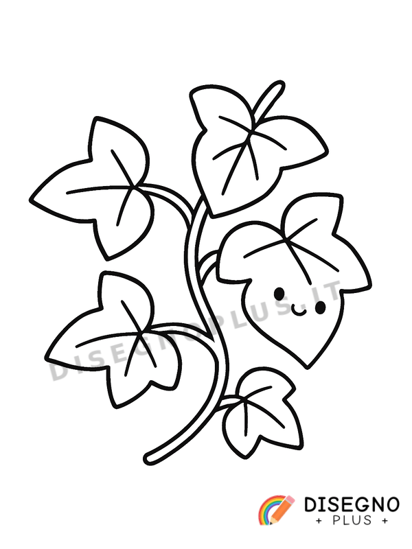 Disegno Edera rampicante da colorare