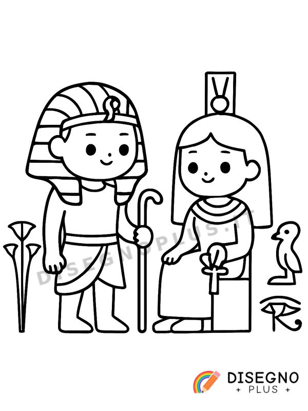 Disegno Egizi antichi da colorare