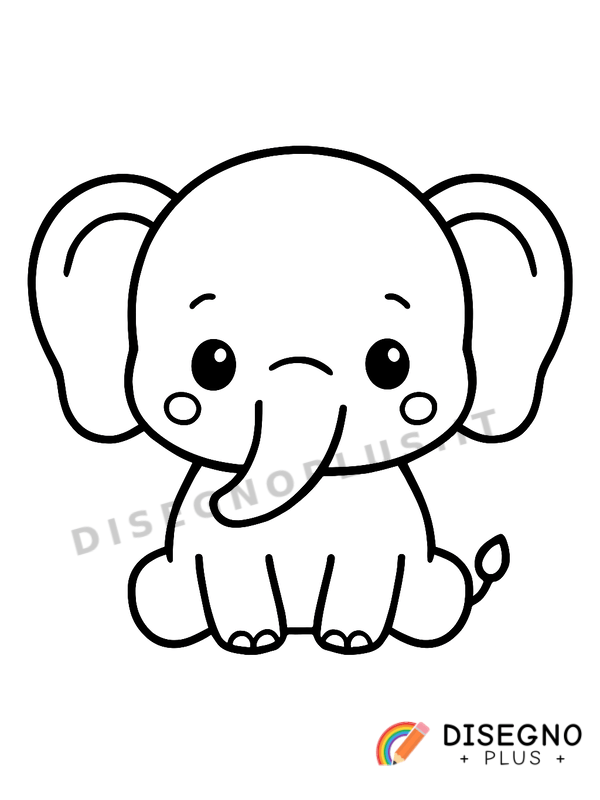 Disegno Elefante da colorare