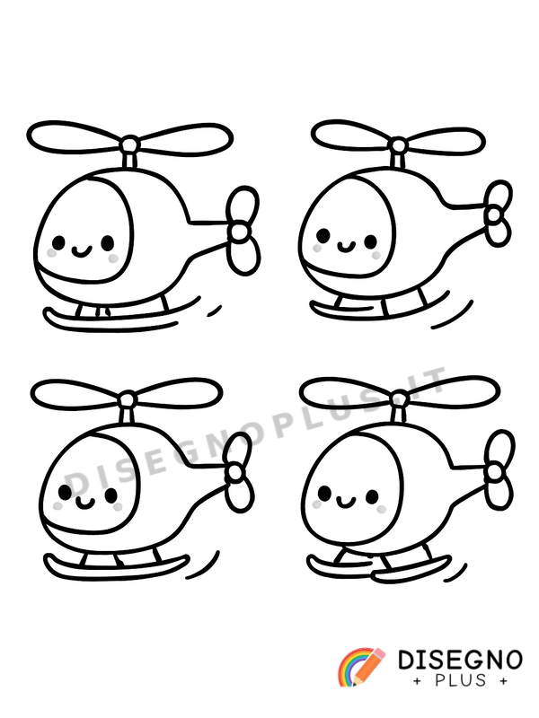 Disegno Elicotteri che volano da colorare