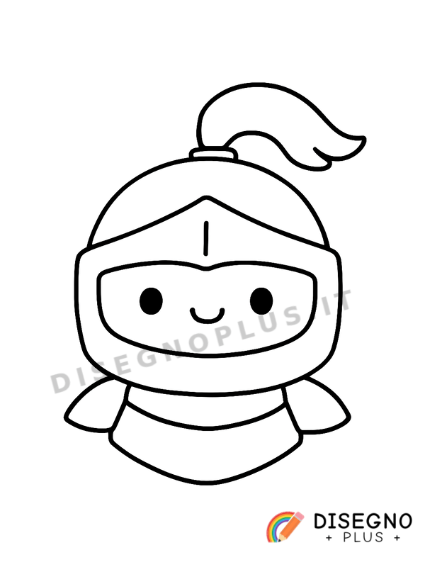 Disegno Elmetto con piuma rossa e metallo brillante   da stampare e colorare