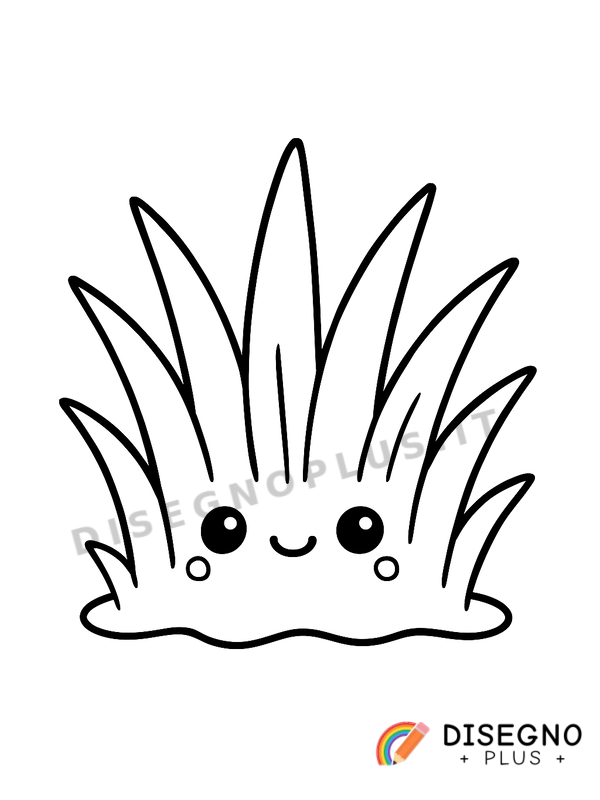 Disegno Erba fresca con gocce di rugiada   da stampare e colorare