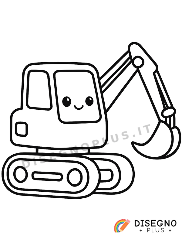 Disegno Escavatore con braccio meccanico   da stampare e colorare