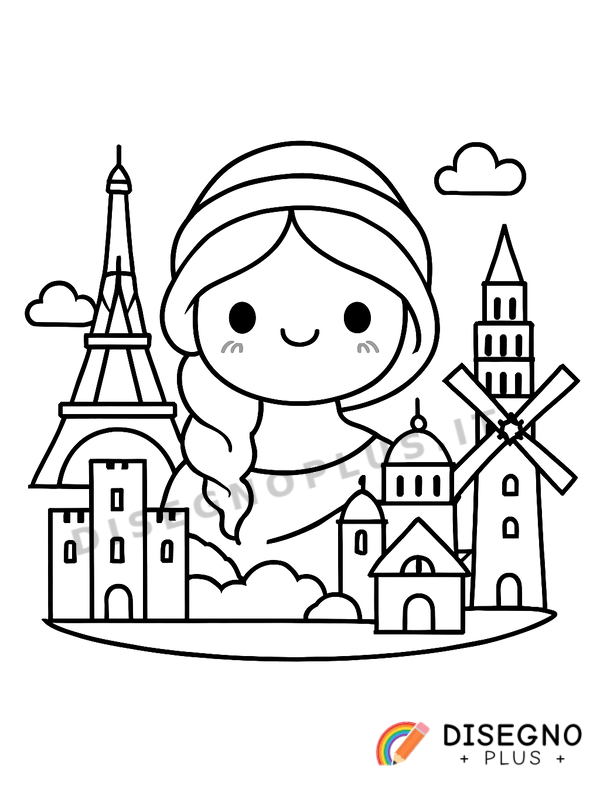 Disegno Europa da colorare