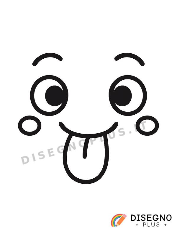 Disegno Faccia buffa con naso storto   da stampare e colorare