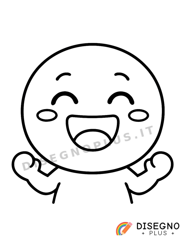 Disegno Faccina che ride da colorare