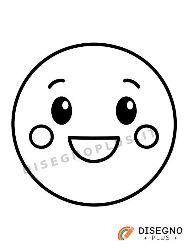 Disegno Faccina sorridente da colorare