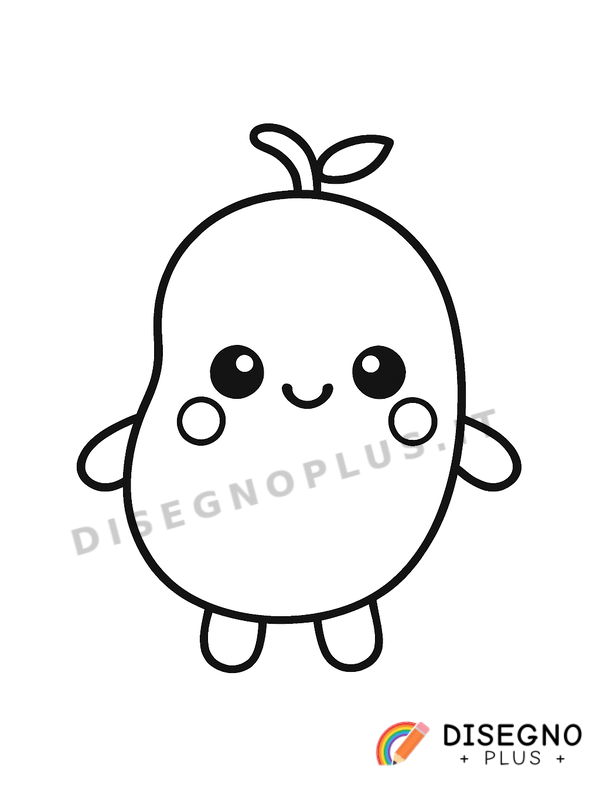 Disegno Fagiolo da colorare