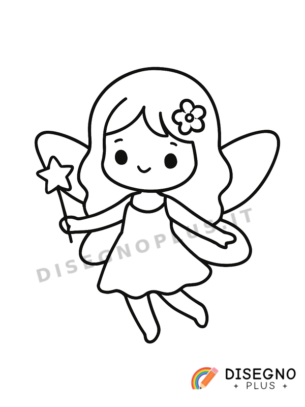 Disegno Fata da colorare