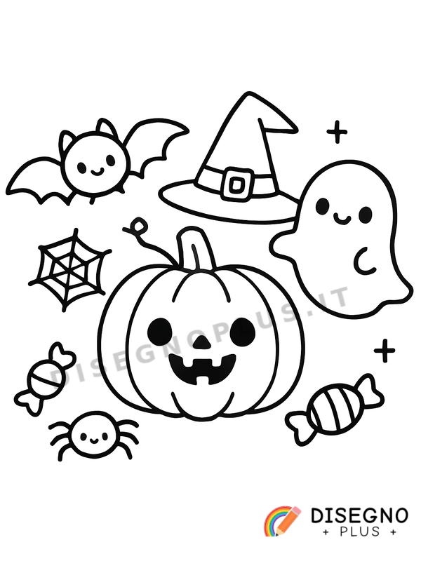 Disegno Festa di Halloween da colorare