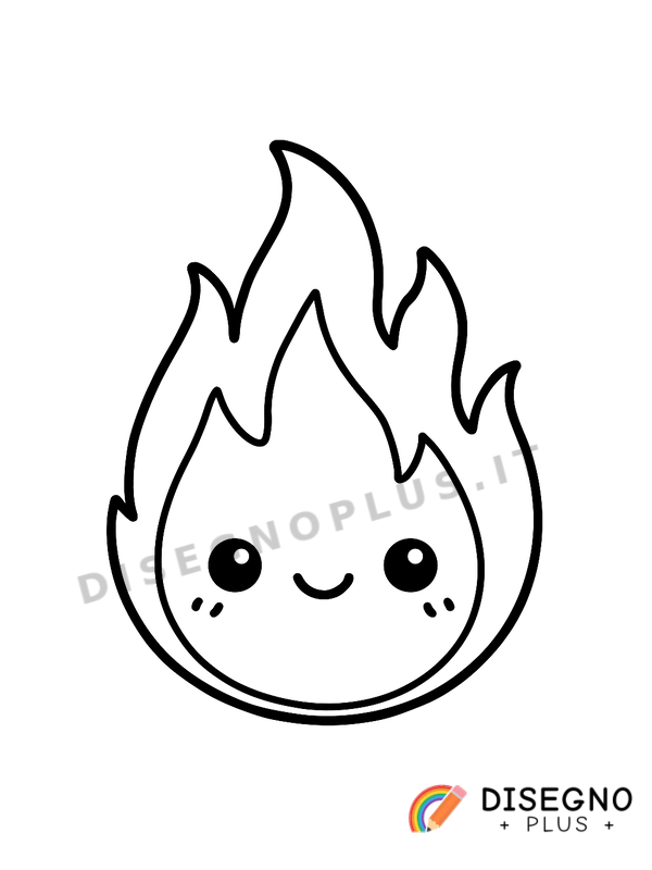 Disegno Fiamme che bruciano da colorare