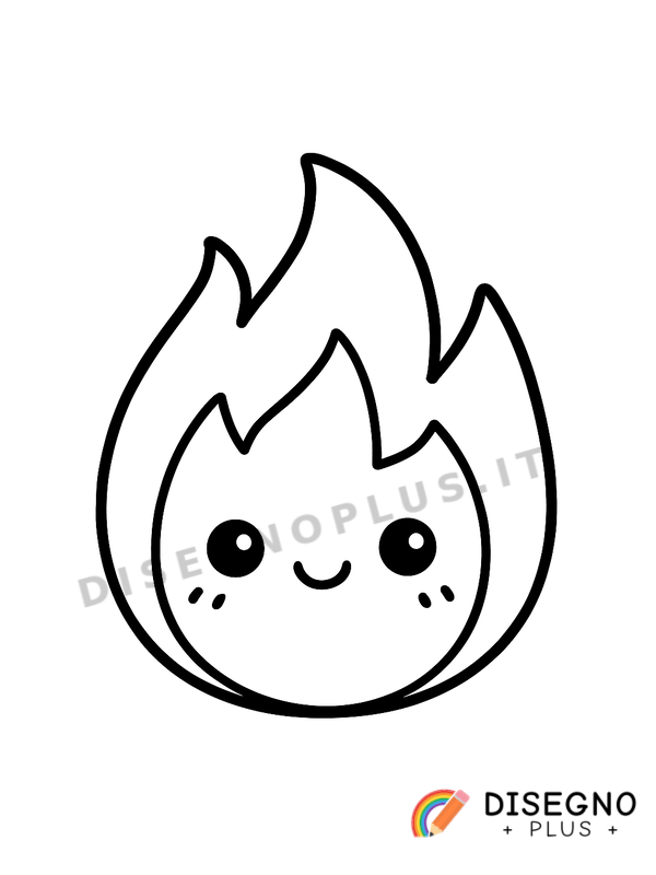 Disegno Fiamme di fuoco da colorare