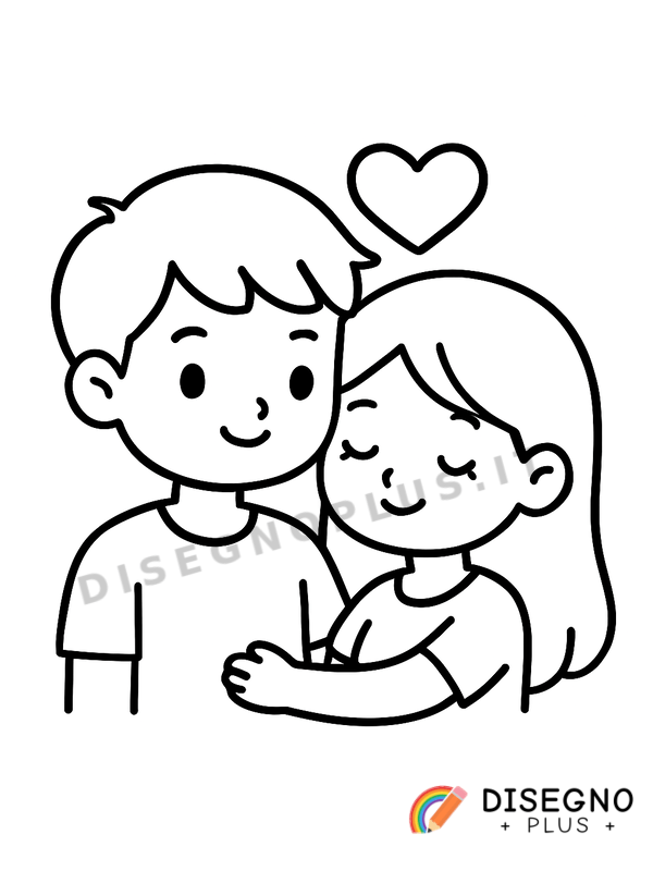 Disegno Fidanzato con fiore in mano   da stampare e colorare