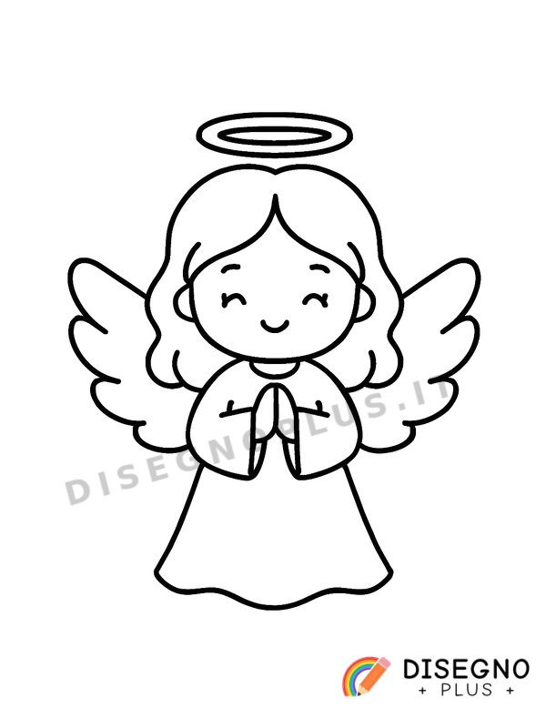 Disegno Figura angelica da colorare