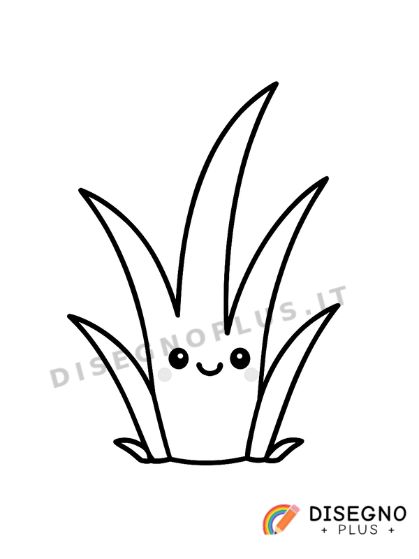Disegno Filo d’erba singolo con dettaglio   da stampare e colorare