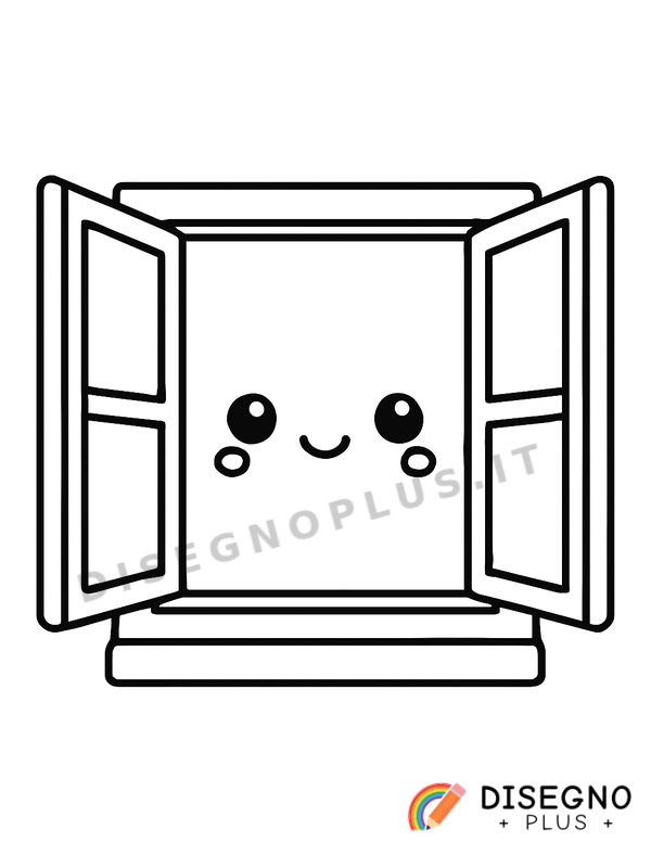 Disegno Finestra aperta da colorare