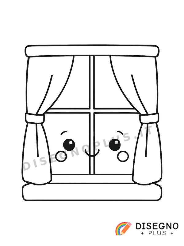 Disegno Finestra da colorare