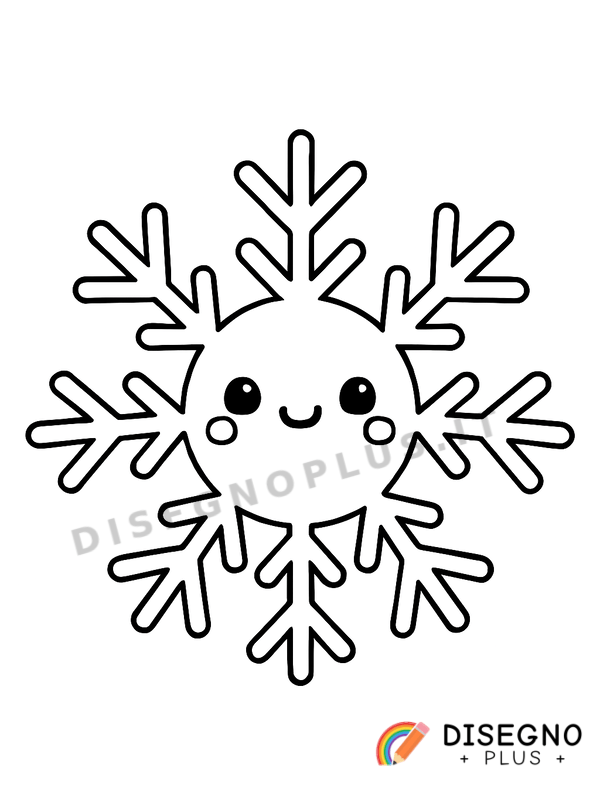 Disegno Fiocco di neve da colorare