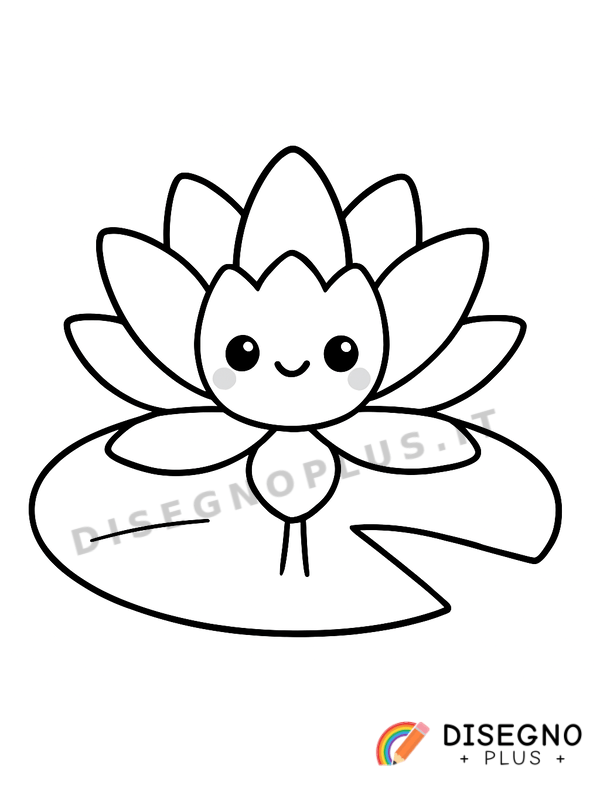 Disegno Fiore acquatico da colorare