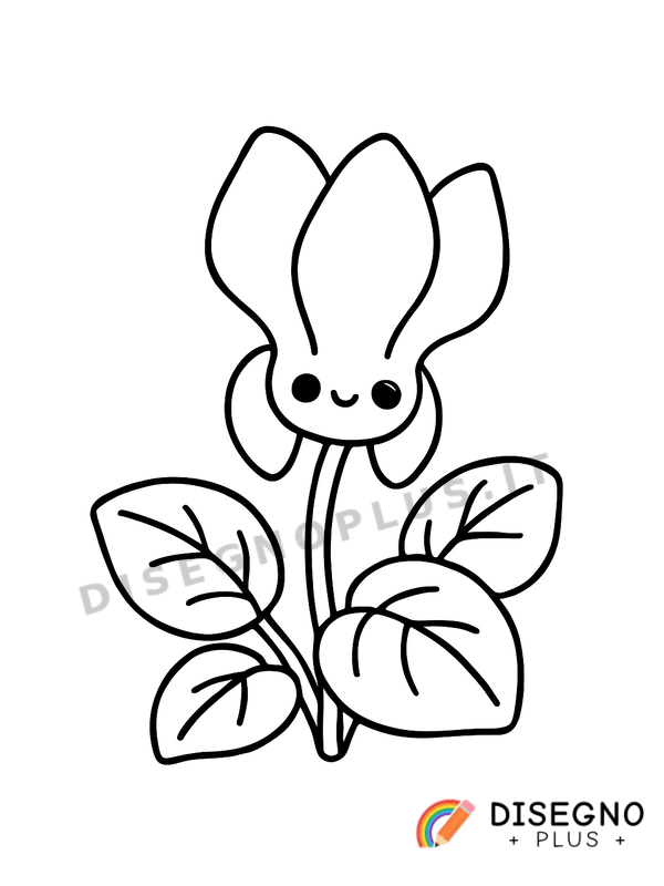 Disegno Fiore ciclamino da colorare