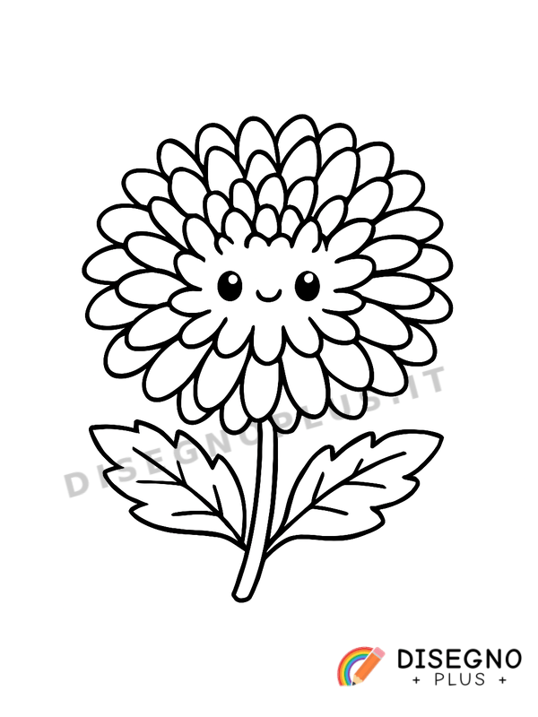 Disegno Fiore crisantemo da colorare
