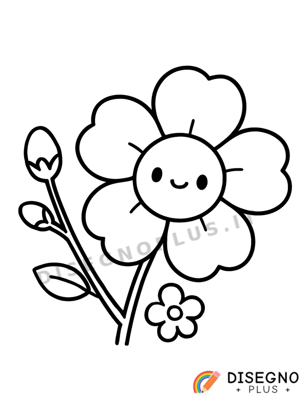 Disegno Fiore del pesco da colorare