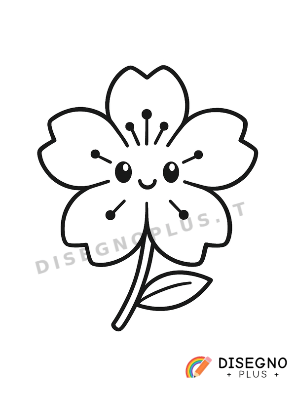Disegno Fiore di ciliegio delicato e profumato   da stampare e colorare