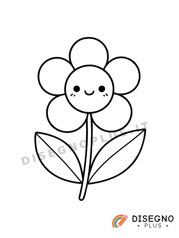 Disegno Fiore di primavera da colorare