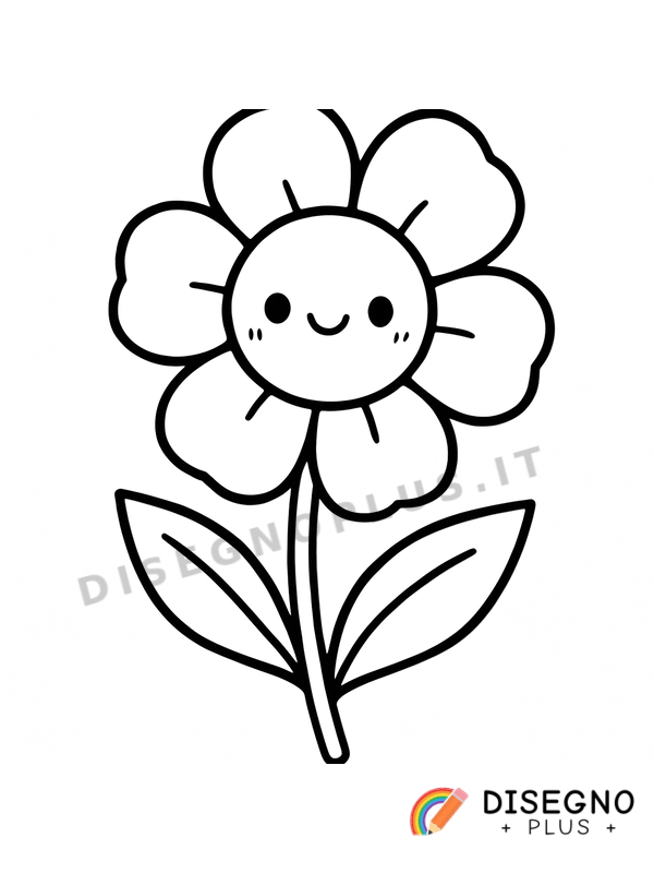 Disegno Fiore giapponese con petali sottili   da stampare e colorare