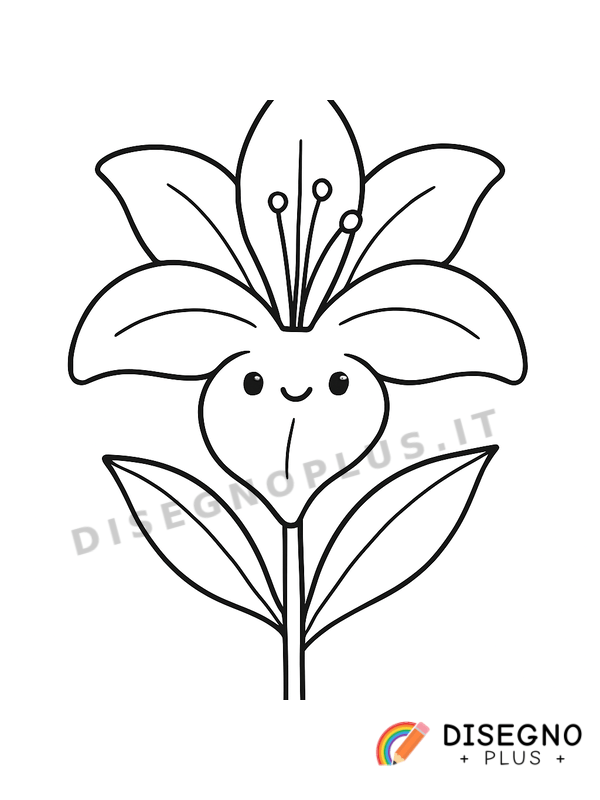 Disegno Fiore giglio da colorare