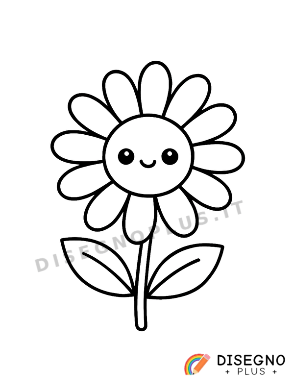Disegno Fiore margherita da colorare
