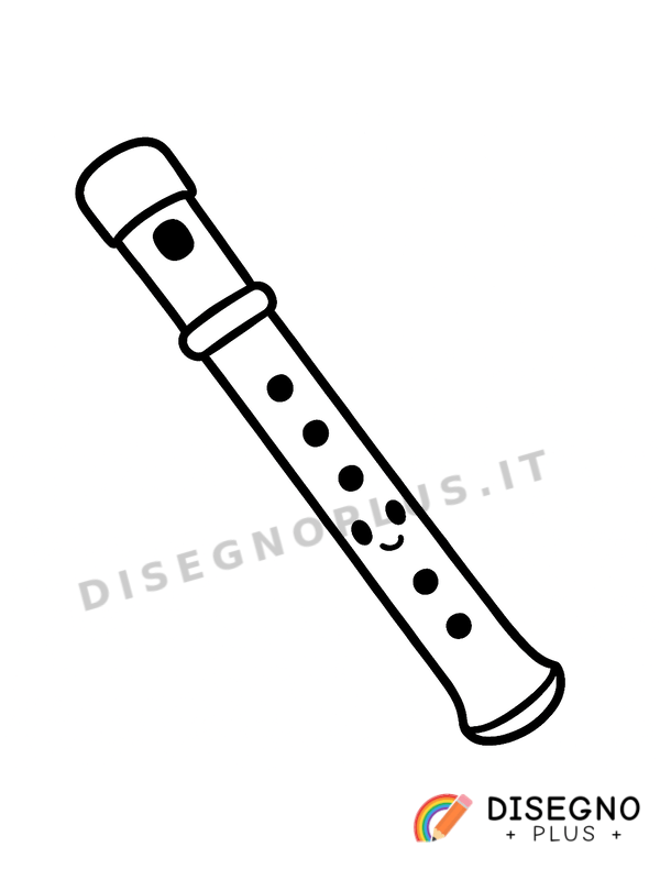 Disegno Flauto da colorare