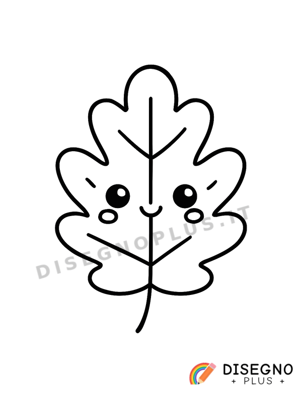 Disegno Foglia autunnale da colorare