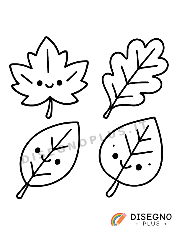 Disegno Fogliame autunnale da colorare