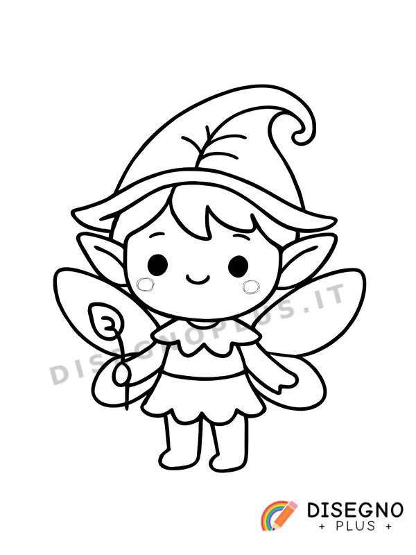 Disegno Folletto del bosco da colorare