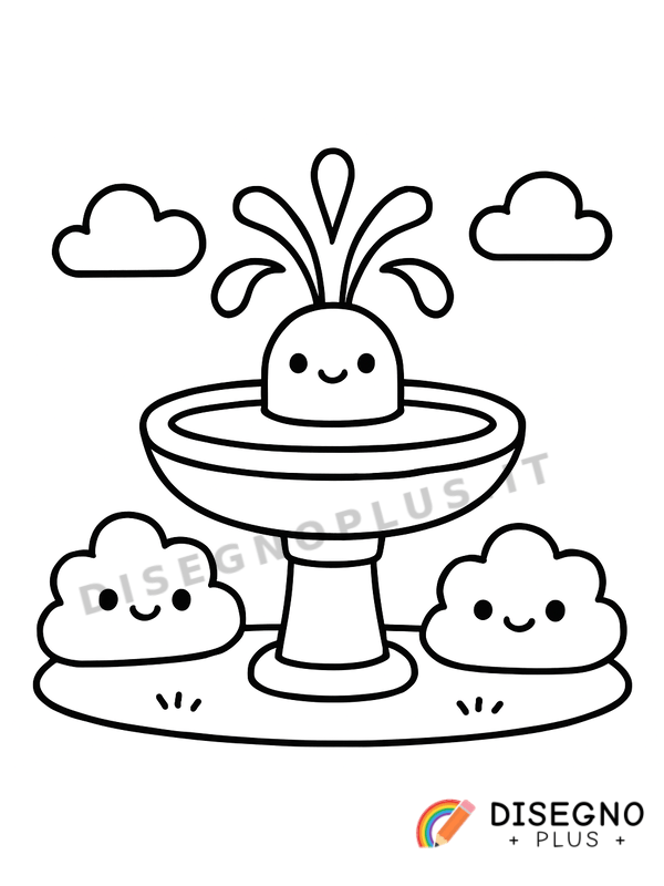 Disegno Fontana da colorare