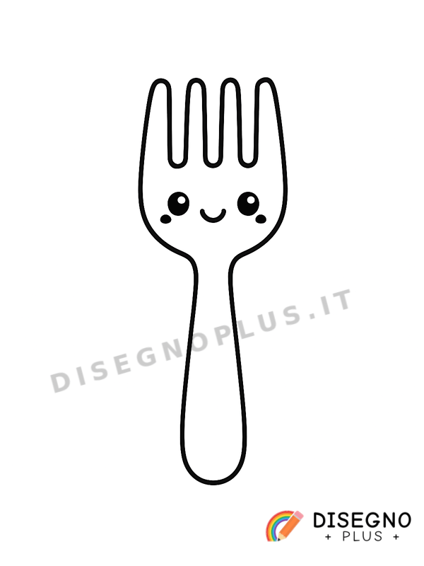 Disegno Forchetta da colorare