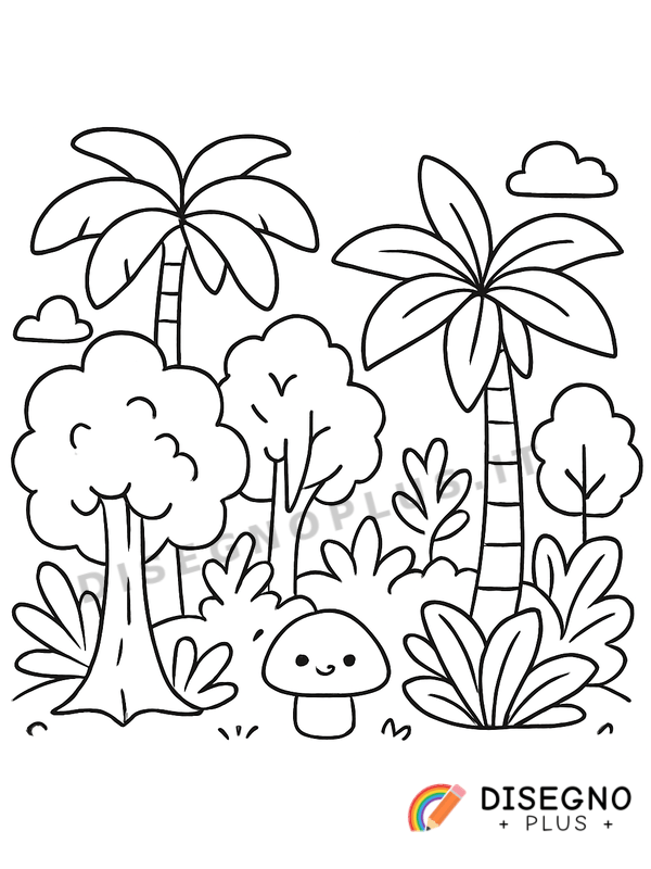 Disegno Foresta da colorare